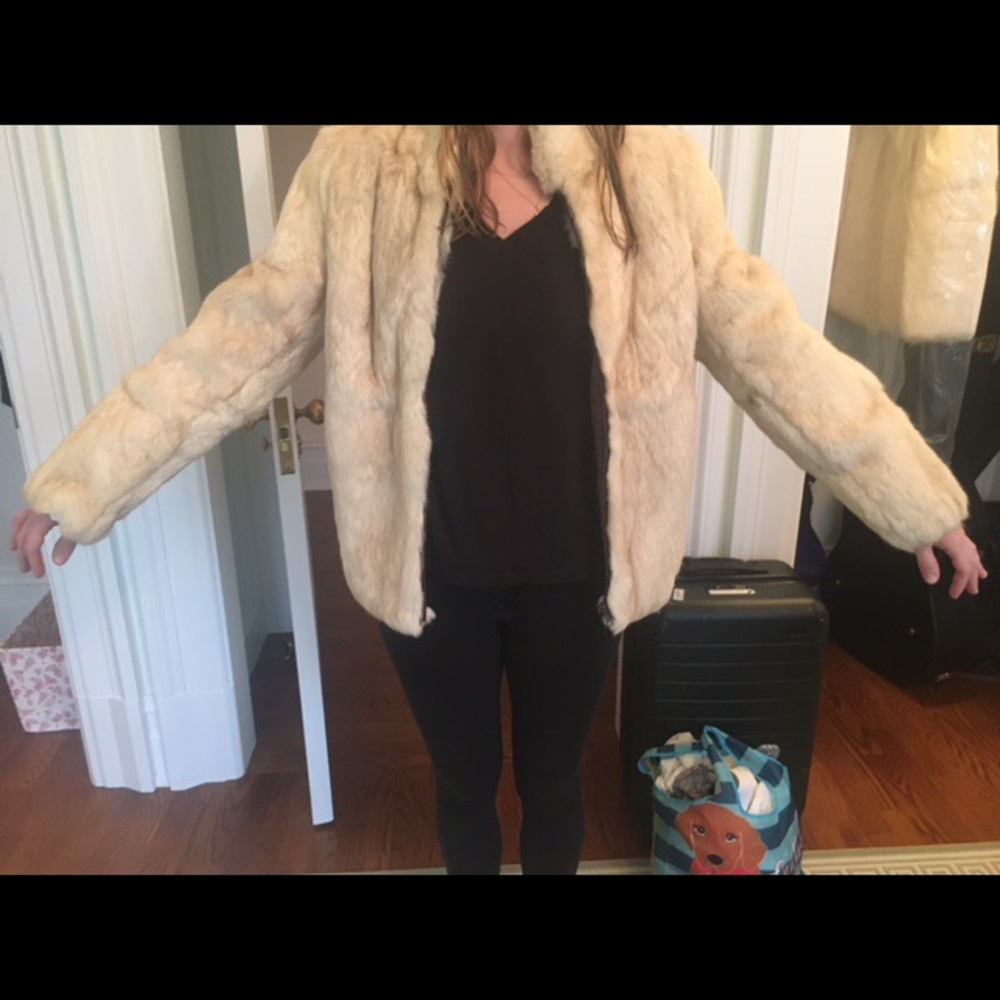 Rabbit fur coat